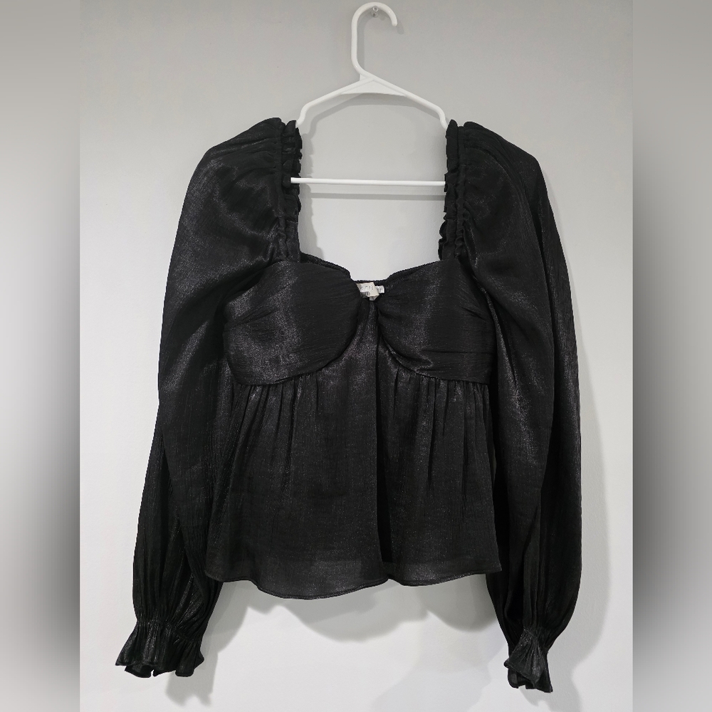 Elegant Black Peplum Top